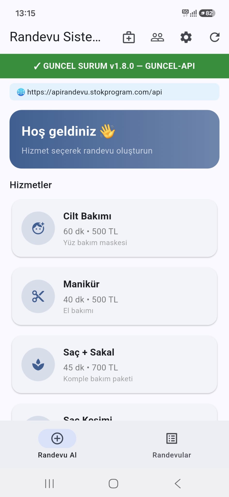 Randevu Sistemi - BS Yazılım programı